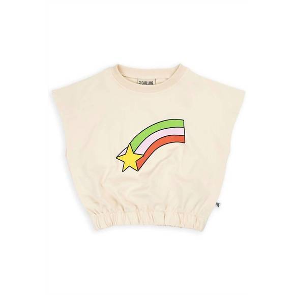 NEW CARLIJNQ girl's balloon top in white - Picture 1 of 3